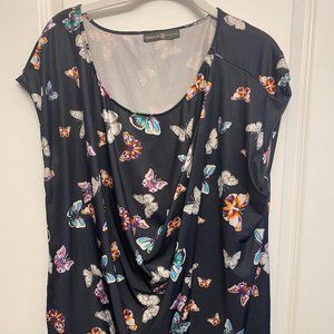 Navy blue butterfly top